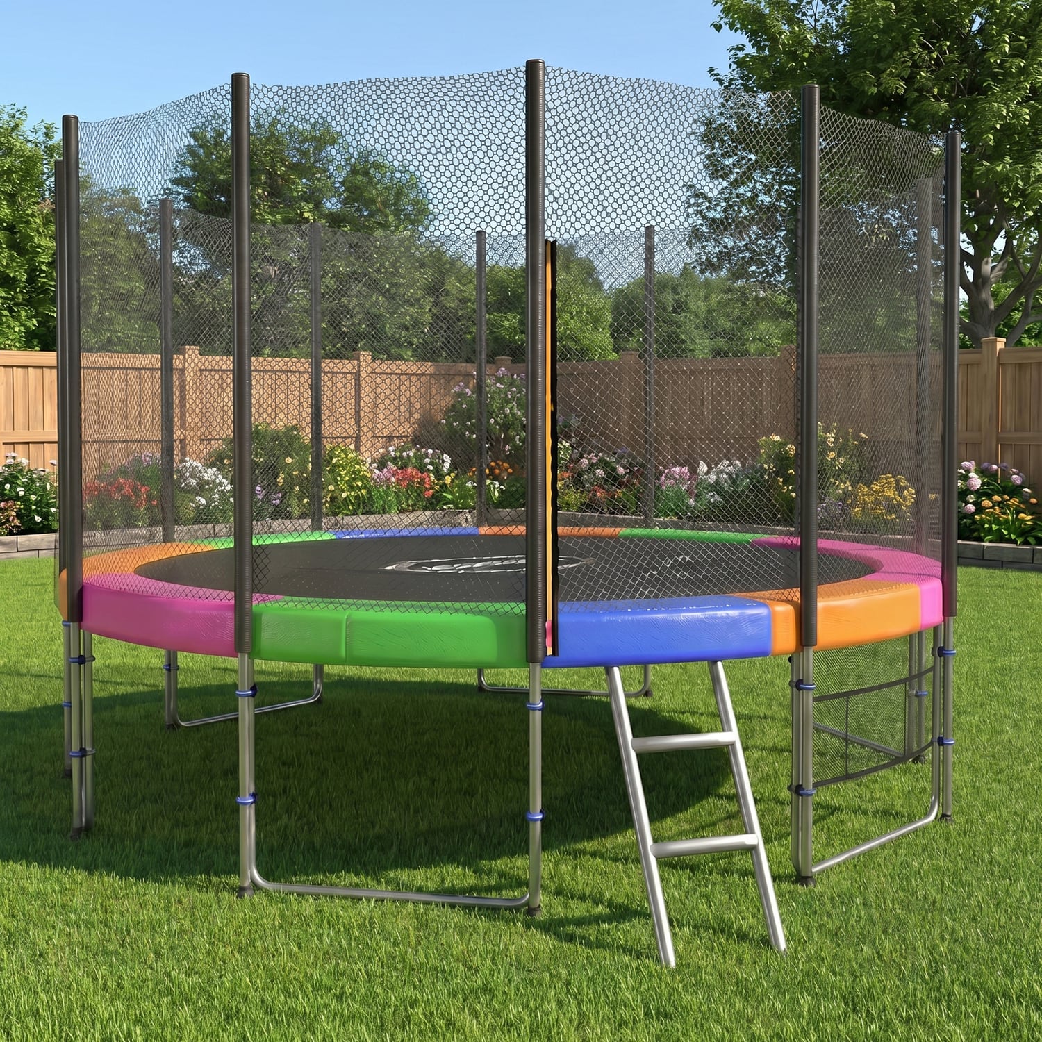 Kahuna Oval Trampoline with Basketball Set