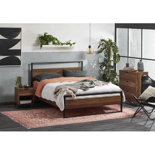 Kodu Industrial Austin Queen Bed Frame Temple & ster