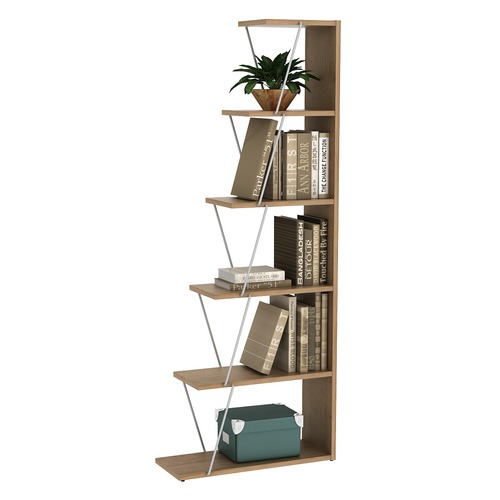 Core Living Damia 5 Tier Ladder Bookshelf Temple & ster
