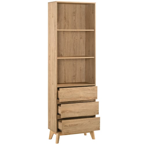 Natural Anderson 3 Shelf Bookcase