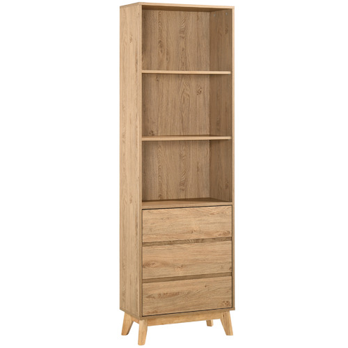 Natural Anderson 3 Shelf Bookcase