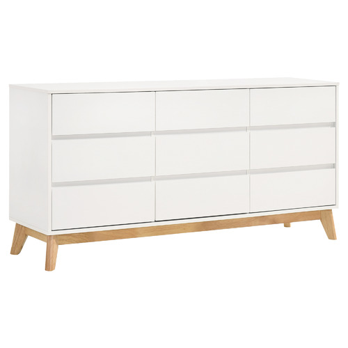 White Anderson 9 Drawer Chest