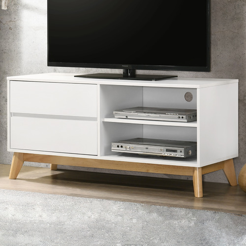 TV Stand Entertainment Center Console Media Storage For 40 Inch LCD White 