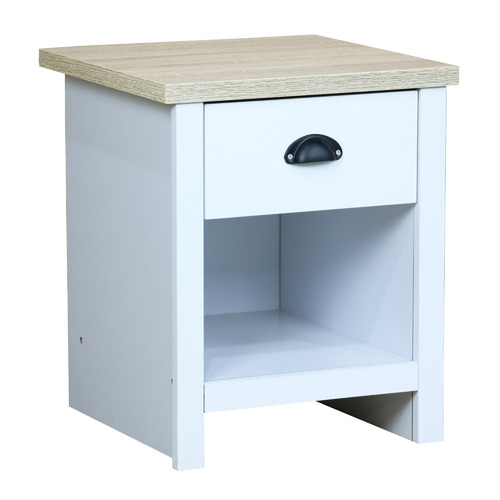 Core Living White & Natural East Hastings Bedside Table Temple & ster