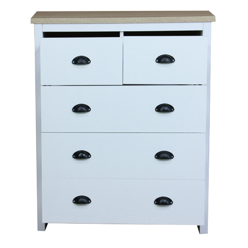 Core Living White & Natural East Hastings Chest Of Drawers Temple