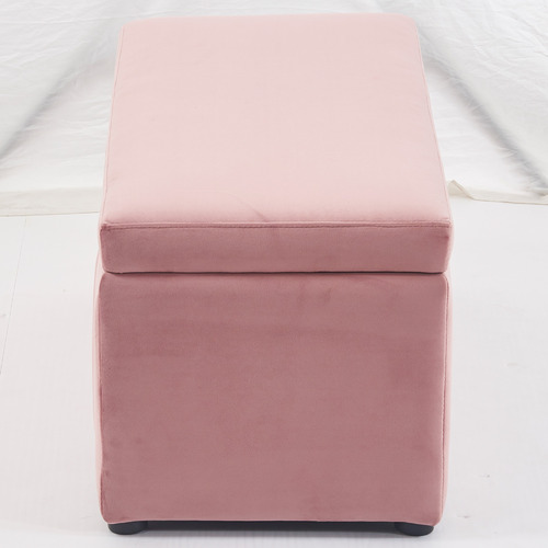 Core Living Beryl Velvet Storage Ottoman Bench Temple & ster