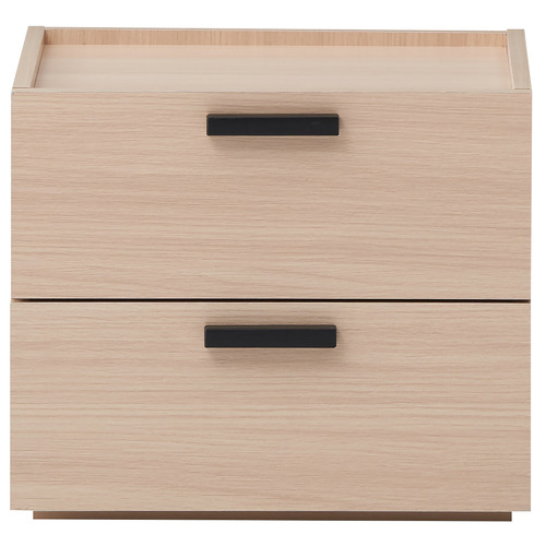 Light Oak Marriott 2 Drawer Side Table