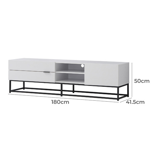 White Jeremy Large Entertainment Unit