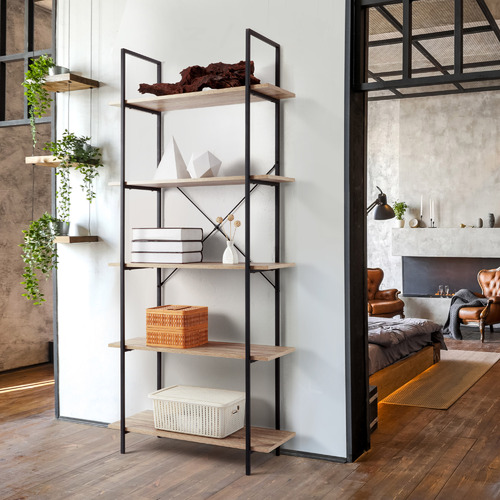 Core Living Alliya 5 Tier Bookshelf | Temple & Webster