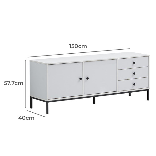 Julian 2 Door 3 Drawer Wooden Sideboard