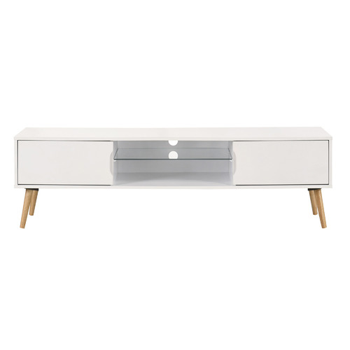 Core Living White Esme Entertainment Unit | Temple & Webster