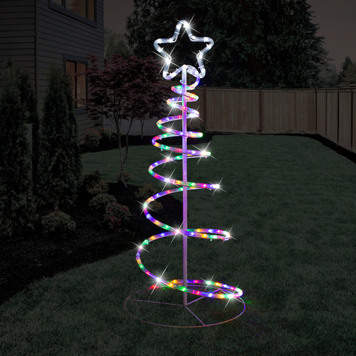 Jangle Flashing Spiral Tree LED Ropelight | The Build by Temple & Webster