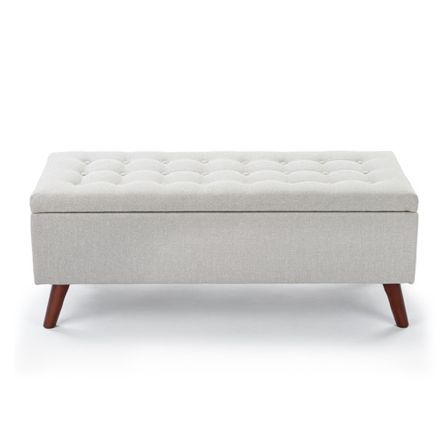 Core Living Marcelline Button Tufted Storage Ottoman Bench | Temple ...