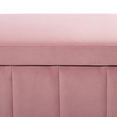 Core Living Beryl Velvet Storage Ottoman Bench Temple & ster