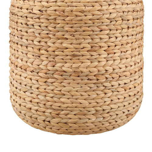 Core Living Tabitha Round Water Hyacinth Pouffe | Temple & Webster