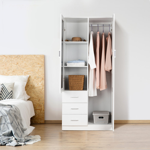 Diya 3 Drawer 2 Door Wardrobe