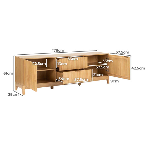 Decoris 2 Drawer TV Unit