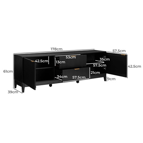 Decoris 2 Drawer TV Unit