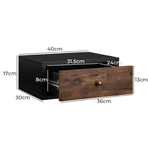 Core Living Tactus Wall Mounted Bedside Drawer Temple & ster