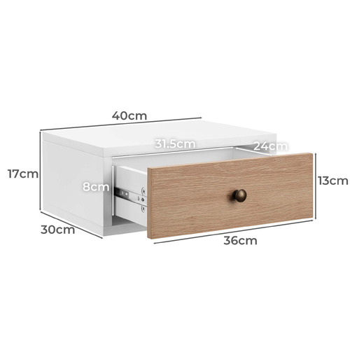 Core Living Tactus Wall Mounted Bedside Drawer Temple & ster