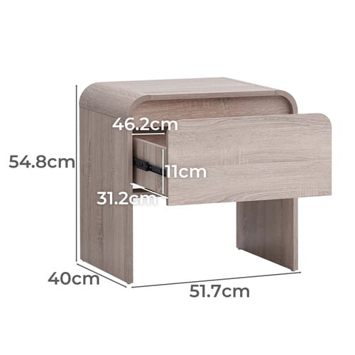 Pulso 1 Drawer Bedside Table