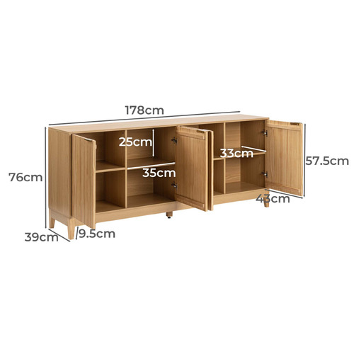 Decoris 4 Door Sideboard Buffet