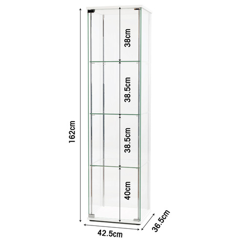 Waldo 4 Shelf Glass Display Cabinet