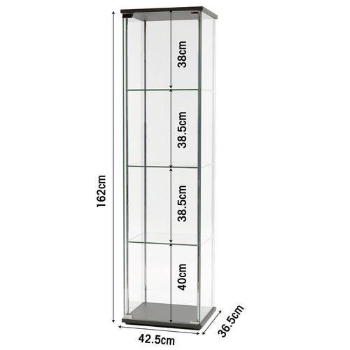 Waldo 4 Shelf Glass Display Cabinet