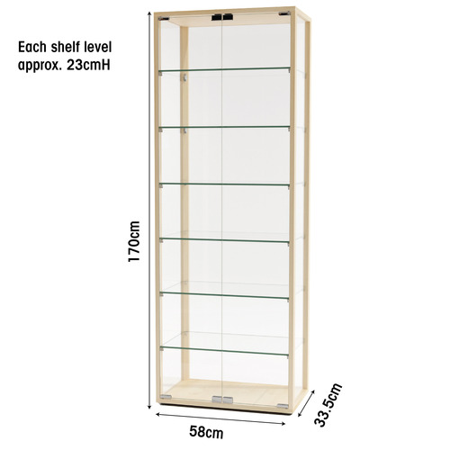 Waldo 2 Door Glass Display Cabinet