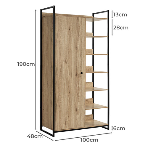 Hensley 7 Shelf Wardrobe