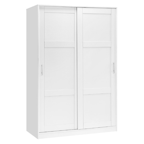 White Morana 4 Shelf Sliding Doors Wardrobe