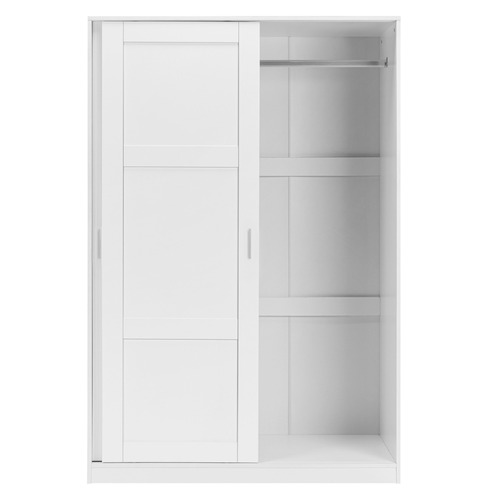 White Morana 4 Shelf Sliding Doors Wardrobe