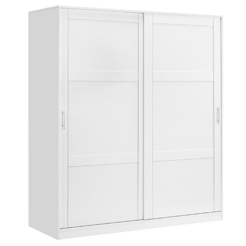 White Flair 2 Drawer Wardrobe