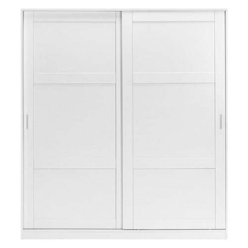 White Flair 2 Drawer Wardrobe