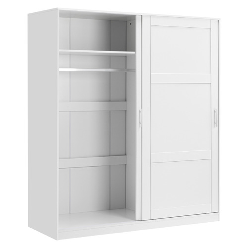 White Flair 2 Drawer Wardrobe
