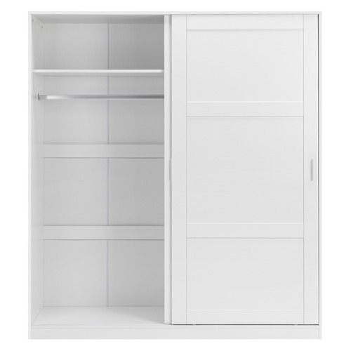 White Flair 2 Drawer Wardrobe