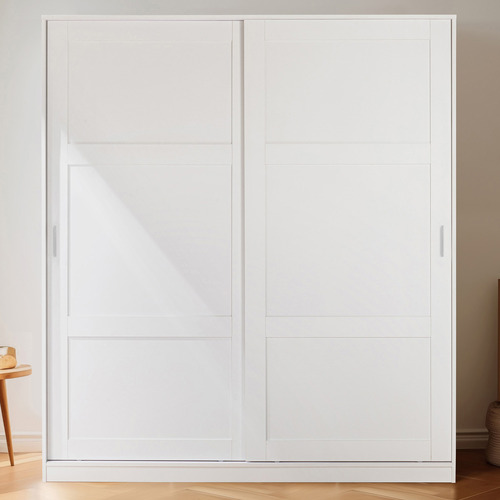 White Flair 2 Drawer Wardrobe