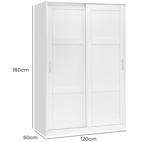 White Flair 4 Shelf Wardrobe