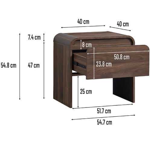 Pulso 1 Drawer Bedside Table