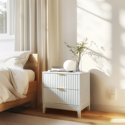 Decoris-2-Drawer-Ribbed-Bedside-Table