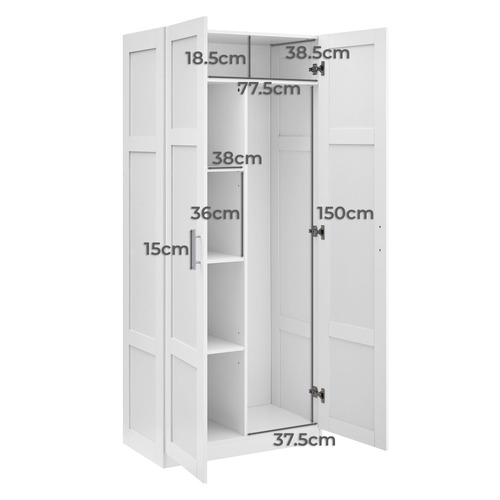 Morana 2 Door Broom Cupboard