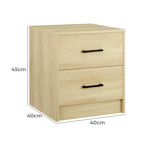 Griffin 2 Drawer Bedside Table
