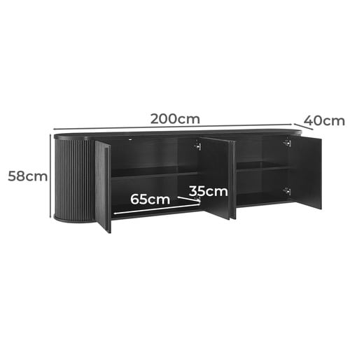 Caleigh 4 Door Entertainment Unit