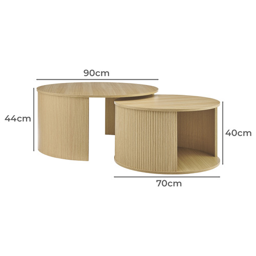 Core Living 2 Piece Caleigh Nesting Coffee Table Set | Temple & Webster