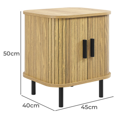 Callix 2 Door Bedside Table