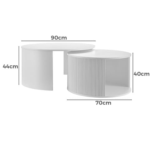 2 Piece Caleigh Nesting Coffee Table Set