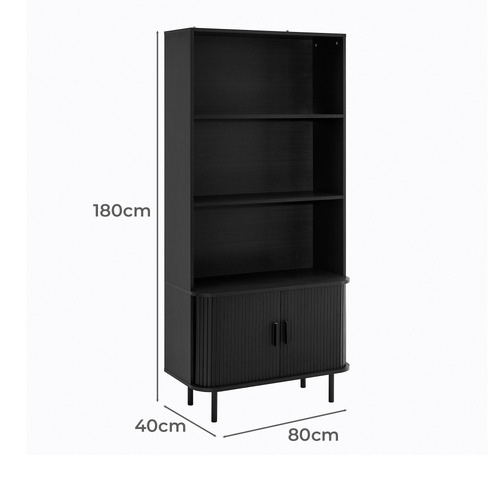 Callix 3 Tier 2 Door Bookcase