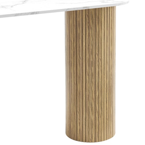 Ragnar Faux Marble Console Table