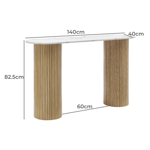 Ragnar Faux Marble Console Table