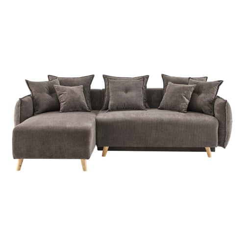 Thomas 3 Seater Upholstered Storage Sofa Bed with Chaise